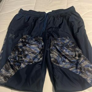 Under armour navy blue swishy pants